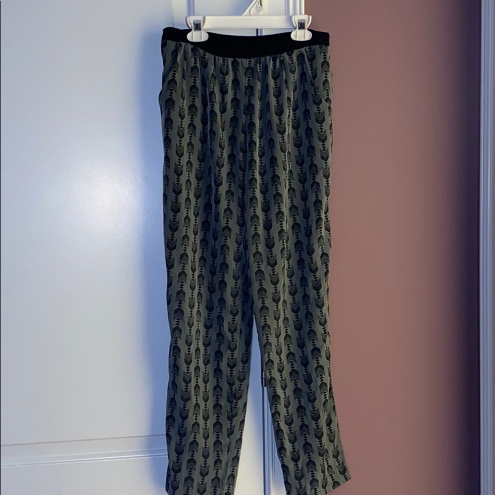 Green boho pants